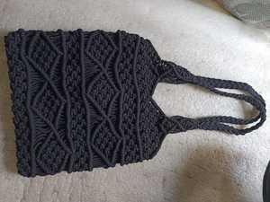 Bolso Tote de Ganchillo Hecho a Mano con Patrón Hueco, Estilo Bohemio, Bolso de Hombro para Mujer, Parte Superior Abierta, Correa Única, Uso Diario, Capacidad 3L+ - Product Image 1