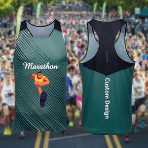 Free Design Custom Sporting Muscle Vest Quick Dry Tank Top Sublimation Blank Racerback Marathon Running <b>Singlet</b> for <b>Men</b> - Product Image 1