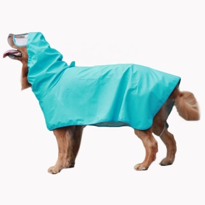 Großhandel Sommer Frühling Hunde PU-Leder Regenmantel mit Kapuze Wasserdicht Freizeit Outdoor Aktiv Alle Jahreszeiten Haustierkleidung - Product Image 1