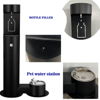 Fontaine à eau solaire extérieure avec distributeur d'eau froide et remplisseur de bouteilles pour parcs, écoles et espaces publics