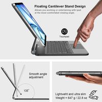 Étui clavier magnétique fin avec pavé tactile multi-touch et rétroéclairage 7 couleurs pour iPad Air 13 pouces Pro 13 pouces M5 M4