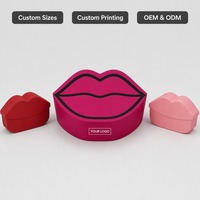 Op maat gemaakte lipvormige chocolade geschenkdoos magenta karton tweedelig voor Valentijnsgeschenken groothandel rechtstreeks van de fabriek voor detailhandel