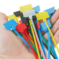 Attaches de câble en nylon pour identification de câbles Ethernet, attaches en plastique avec étiquette inscriptible pour l'identification des cordons de brassage Cat6 Cat7