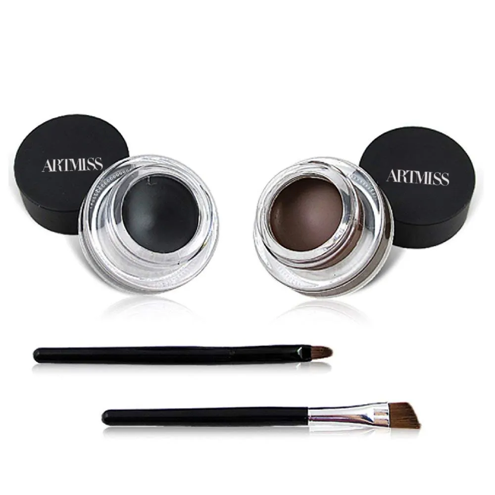 ARTMISS Black Brown Color Waterproof Professional Smooth Eyeliner Gel for Eye Liner Makeup Cream