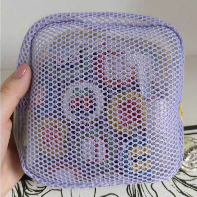 Bolsa de malla morada y amarilla [color dopamina]