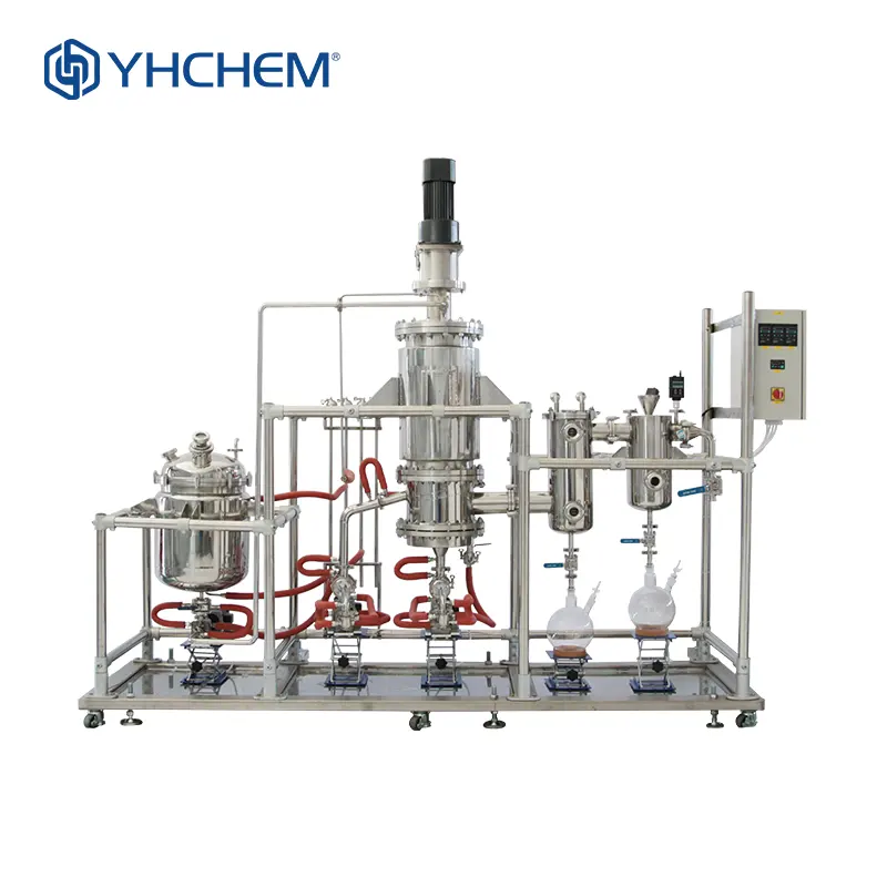 YHCHEM distillation moléculaire à chemin court appareil de distillation d'huile de poisson distillation moléculaire en acier inoxydable