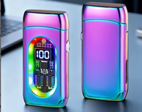 Briquet intelligent à double flamme rechargeable avec allumage par capteur, design créatif en métal