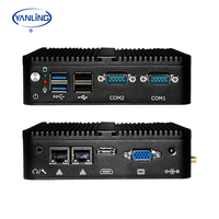 Mini PC pas cher DDR4 SSD HDD Micro ordinateur industriel sans ventilateur Mini PC noir pour entreprise DC 12V Intel Core PC personnalisé