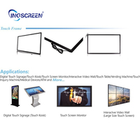 INGSCREEN 32 43 46 49 50 55 65 75 pouces IR Multi écran tactile cadre bricolage Kit de superposition d'écran tactile infrarouge pour kiosque de paiement
