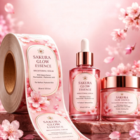 Étiquettes cosmétiques adhésives en vinyle personnalisées, imperméables, recyclables et réutilisables, autocollants d'emballage avec logo privé, découpés à la forme pour parfums