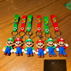 Porte-clés personnalisé <span class=keywords><strong>3D</strong></span> Kawaii en PVC, figurines de personnage de dessin animé <span class=keywords><strong>Mario</strong></span> Bros Luigi Champignon - Product Image 4