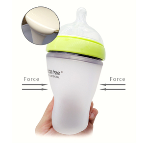 Botella de leche sin BPA <span class=keywords><strong>para</strong></span> bebés, con logotipo personalizado, ecológica, grado alimenticio, pezón, alimentación infantil, de silicona - Product Image 3