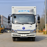 Foton chinois nouvelle énergie électrique pure 120KWh alimenté par batterie au lithium cabine unique 4x2 camions électriques gauche fermé Van 120KWh