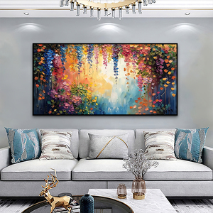 Tableau mural abstrait sur toile, champ de <span class=keywords><strong>fleurs</strong></span> 3D, design printanier impasto, 50% <span class=keywords><strong>peinture</strong></span> à l'huile, taille personnalisable, fait main pour salon - Product Image 4