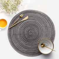 Handgemaakte Katoenen 14 Inch Wasbare Ronde Gevlochten Macrame Geweven Rotan Placemats Tafel Mat Matten & Pads, matten & Pads Eetkamer Pvc