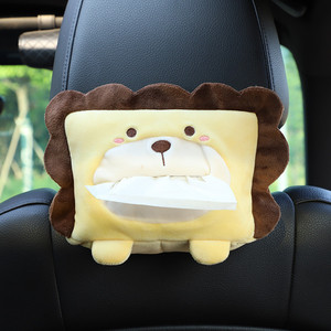 Boîte à mouchoirs en peluche cochon mignon, support portable à ventouse pour dossier de siège, pare-soleil, accoudoir, multifonctionnel pour voiture et maison - Product Image 3