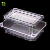 Boîte à pâtisserie transparente compostable en PLA personnalisée, boîte à gâteau, boîte à salade, emballage écologique pour emporter, contenants à clapet