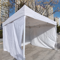 Tente pliante 3x3 imperméable, résistante aux UV et ignifuge, avec cadre en acier thermolaqué