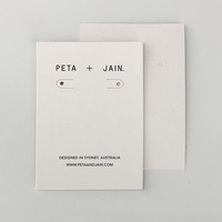 Cartes d'affichage d'emballage de boucles d'oreilles de bijoux en carton de papier blanc imprimé personnalisé avec logo