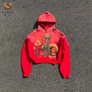 High Quality 500gsm Hoodies Heavyweight Men's Oversized Hoodies French Terry Hoodies Drop Shoulder Men Hoodies Printing Hoodies - Product Image 1