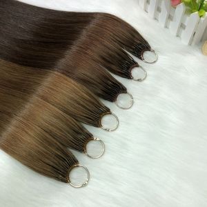 新生产100俄罗斯处女6D-3头发双拉所有颜色直6D头发延伸 - Product Image 1