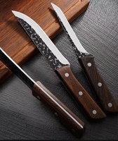 Ensemble de couteaux de boucher pakistanais à désosser en acier inoxydable à prix de gros professionnels couteaux de chef de cuisine serbe