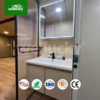 Casa Contenedor Expandible de Doble Ala, 2-3 Dormitorios, Hogar Modular Prefabricado, Cabaña Móvil para Vivienda Familiar y Casa de Huéspedes
