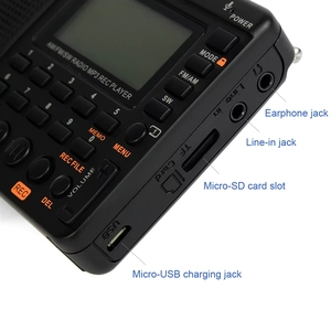 <span class=keywords><strong>Radio</strong></span> numérique portable rechargeable avec toutes les bandes FM AM SW Enregistrement <span class=keywords><strong>MP3</strong></span> Entrée AUX 3,5 mm Rétroéclairage LCD - Product Image 3