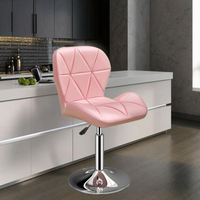 Tabouret de bar moderne et luxueux pour la maison Chaise haute réglable Dossier confortable en cuir synthétique pour la salle à manger Cuisine Salle de sport Salon