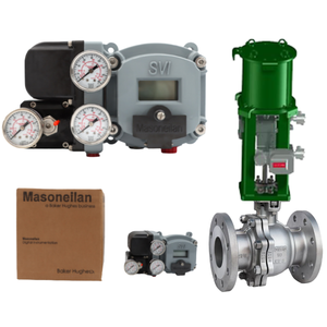 Vanne de régulation intelligente Masoneilan série SVI FF, positionneur de vanne SVI FF 2111F121, actionneur pneumatique à piston Fisher 785C - Product Image 1