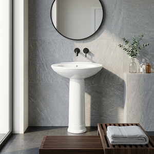 Lavabo sur pied en céramique OUNASI Chaozhou, à trou unique, pour hôtel, maison, salle de bain, <span class=keywords><strong>WC</strong></span> - Product Image 1