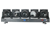 Lampu Bar Matrix Moving Head Tornado LED RGBWL 5x120W yang Kuat dengan Ring Pixel Zoom Bar Wash untuk Konser, Acara, Kontrol DMX512