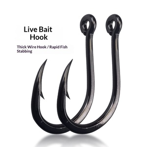 Hameçon pour appâts vivants à tige épaissie et ardillons, pour la pêche en haute mer, style pêche aux puits pétroliers, pour Carpe herbivore, <span class=keywords><strong>Esturgeon</strong></span>, Black Bass, Grouper - Product Image 2
