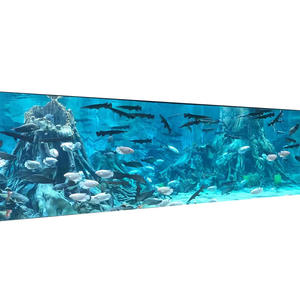 Grand aquarium en acrylique avec construction au design personnalisé Villa hôtel exposition en verre ultra blanc méduse aquarium - Product Image 5