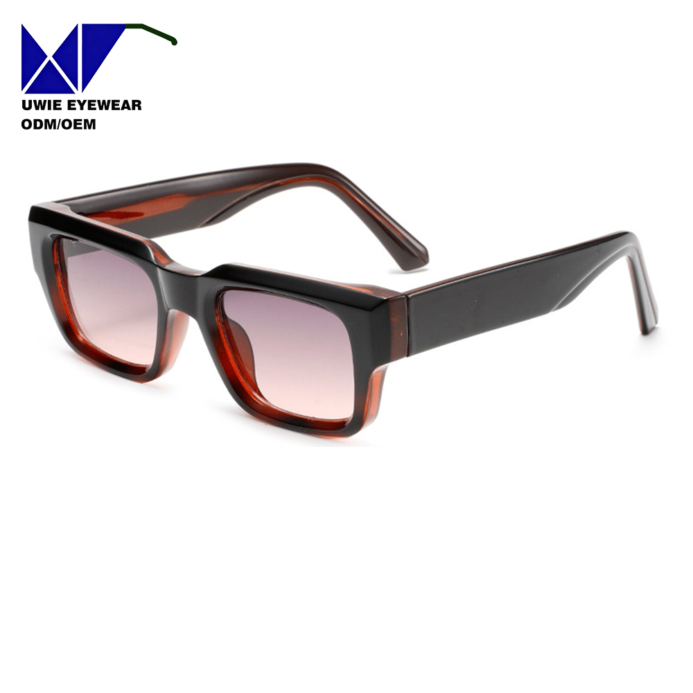 Cadre transparent noir avec teinte marron