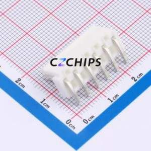 WAFER-VH3.96-6PWZ-W Wire-to-Board Pin Header Bent Lead Through Hole,P=3.96mm Connector 1x6P 3.96mm Right Angle Insert VH - Product Image 2