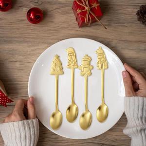 Christmas <b>Coffee</b> <b>Spoon</b> Christmas Trees Star Tea <b>Spoon</b> Dessert Drink Mixing Stainless Steel <b>Spoons</b> - Product Image 4