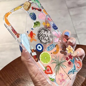 เคสโทรศัพท์ลายผลไม้หั่นชิ้น ปลาทอง ต้นมะพร้าว รุ่นดิสโก้ใหม่ ปี 2025 สำหรับ <span class=keywords><strong>iPhone</strong></span> 17 16 Pro Max แบบใส พิมพ์ลายรูใหญ่ - Product Image 5