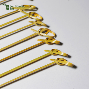 Brochettes jetables en bambou pour fruits, nœuds/boucles/cœurs, prix de gros bon marché, vente en gros, pour cocktails, fruits, barbecue, écologiques - Product Image 6