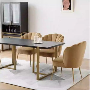 Home Dining Room Furniture Wholesale Restaurant <strong>Chairs</strong> Wing Occasional Sofa <strong>Chair</strong> <strong>Scallop</strong> Shell Dining <strong>Chair</strong> With Gold Metal Leg - Product Image 3