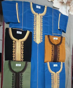 CCY-Jalabiya ملابس إسلامية تطريز العباءات المغربية مصمم مسلم سعودي قفطان طويل ثوب للرجال - Product Image 2