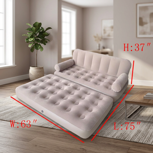 Sofá inflable multifuncional 5 en 1 de PVC, personalizable, con soluciones completas para sala de estar, sofá cama para interiores residenciales. - Product Image 2