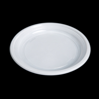 Assiettes en plastique blanc de haute qualité, durables, rondes, pour la restauration, la maison, la vente en gros, la vaisselle en vrac