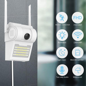 Al lado de brazo largo lámpara de pared 4G Panel Solar CÁMARA DE CCTV inalámbrica Wifi tarjeta SD de 128GB - Product Image 2