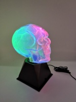 Lampe à plasma en forme de crâne en verre fantaisie pour décoration d'Halloween