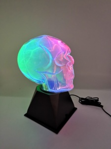 <span class=keywords><strong>Lampe</strong></span> à <span class=keywords><strong>plasma</strong></span> en forme de crâne en verre fantaisie pour décoration d'Halloween - Product Image 3