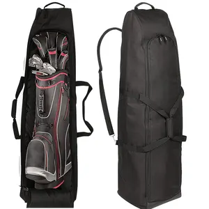 Customized Golf Travel Bag Hard Case 600D Oxford Golf Clubs Carry Bag Padded Golf Travel Bags for Airlines