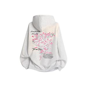 ज़ेड शरद ऋतु पुरुषों की जर्सी पर्यावरण के अनुकूल हिप हॉप शैली लंबी आस्तीन बेसबॉल हुडी चेरी खिलने वाला तूफान प्रिंट ढीली फिट - Product Image 1