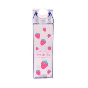 Bouteille en plastique carrée portable pour étudiants, créative et sportive, avec couvercle anti-fuite pour boire directement, compatible lave-vaisselle, idéale pour les fêtes - Product Image 5