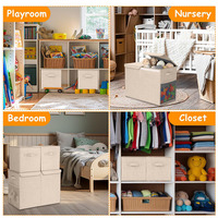 Boîte de rangement pliable et empilable en tissu pour armoire, organisateur de placard réglable pour chapeaux